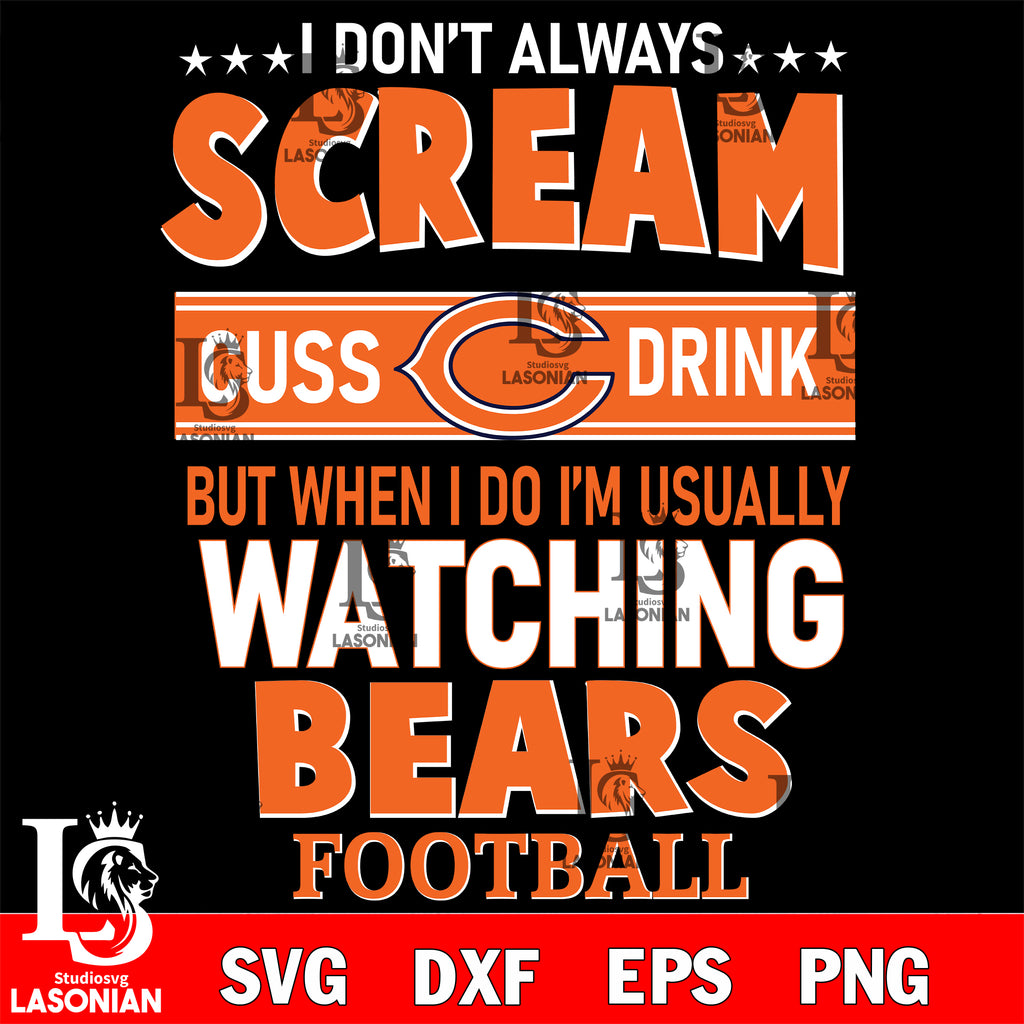 Chicago Bears Go Bears svg, nfl svg, eps, dxf, png, digital file – SVG  Sporty