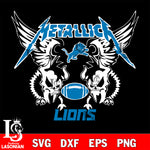 metallica Detroit Lions svg eps dxf png file, digital download , Instant Download