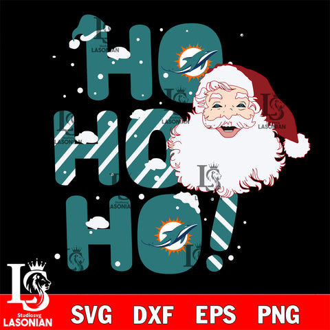 Ho ho ho Miami Dolphins svg eps dxf png file, Digital Download , Instant Download