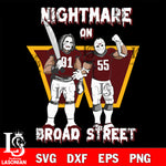 Washington Commanders Billy and Jason Voorhees nightmare on broad street svg eps dxf png file, Digital Download , Instant Download