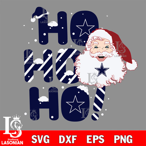 Ho ho ho Dallas Cowboys svg eps dxf png file, Digital Download , Instant Download