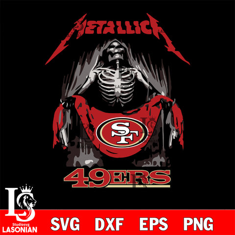 San Francisco 49ers metallica svg eps dxf png file, digital download , Instant Download