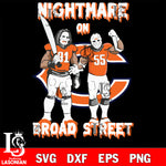 Chicago Bears Billy and Jason Voorhees nightmare on broad street svg eps dxf png file, Digital Download , Instant Download