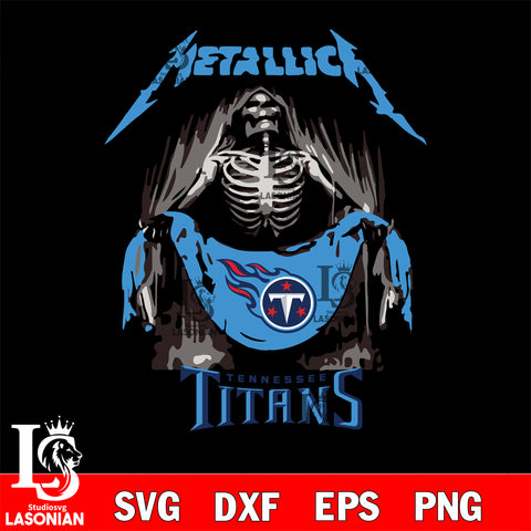 Tennessee Titans metallica svg eps dxf png file, digital download , Instant Download