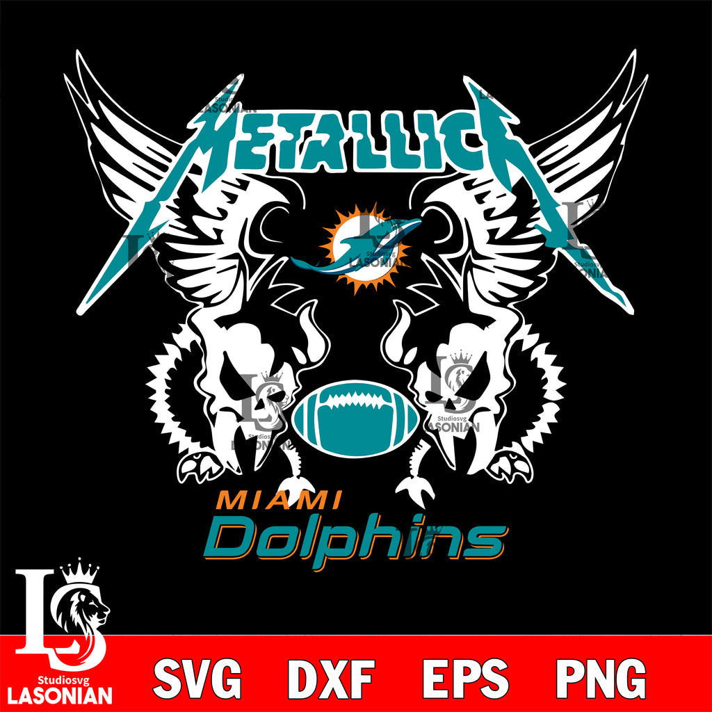 Metallic Miami Dolphins Sticker