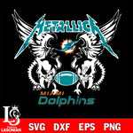 metallica Miami Dolphins svg eps dxf png file, digital download , Instant Download