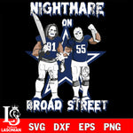 Dallas Cowboys Billy and Jason Voorhees nightmare on broad street svg eps dxf png file, Digital Download , Instant Download