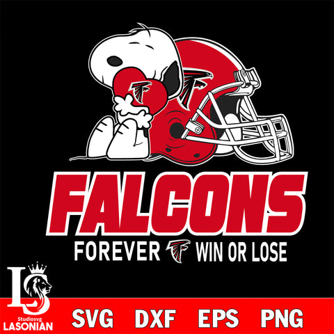 NFL The Peanuts Movie Snoopy Forever Win Or Lose Football Atlanta Falcons SVG , NFL svg eps dxf png file, digital download , Instant Download