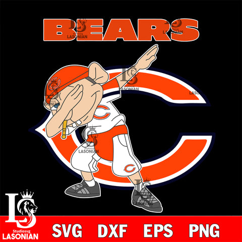 Chicago Bears NFL Football Jeffy Dabbing Sports For Fans svg, NFL svg eps dxf png file, Digital Download , Instant Download