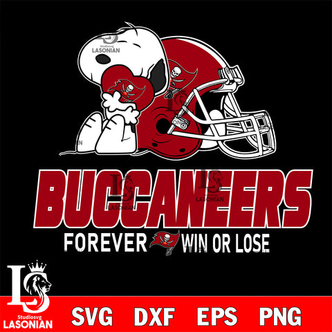 NFL The Peanuts Movie Snoopy Forever Win Or Lose Football Tampa Bay Buccaneers SVG , NFL svg eps dxf png file, digital download , Instant Download