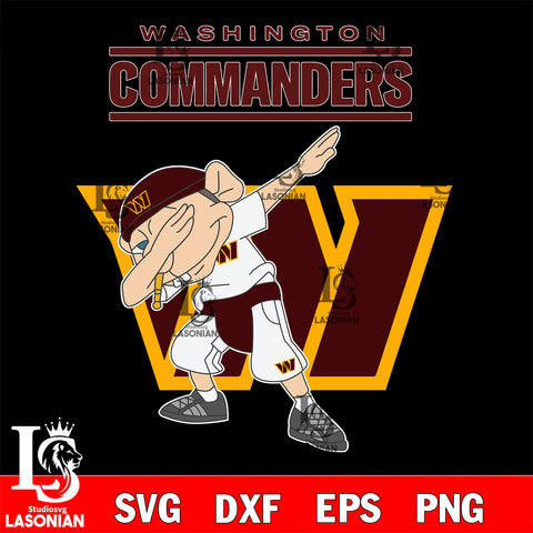 Washington Commanders NFL Football Jeffy Dabbing Sports For Fans svg, NFL svg eps dxf png file, Digital Download , Instant Download