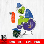 Custom random Minnesota Vikings Grinch Football Theme Toilet svg, NFL svg eps dxf png file, Digital Download , Instant Download