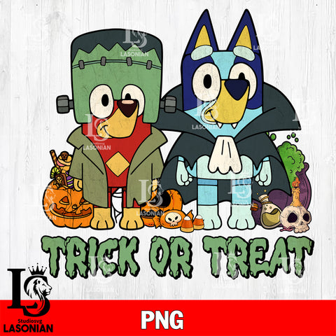 Trick or treat PNG , Bluey halloween png file, Digital Download , Instant Download