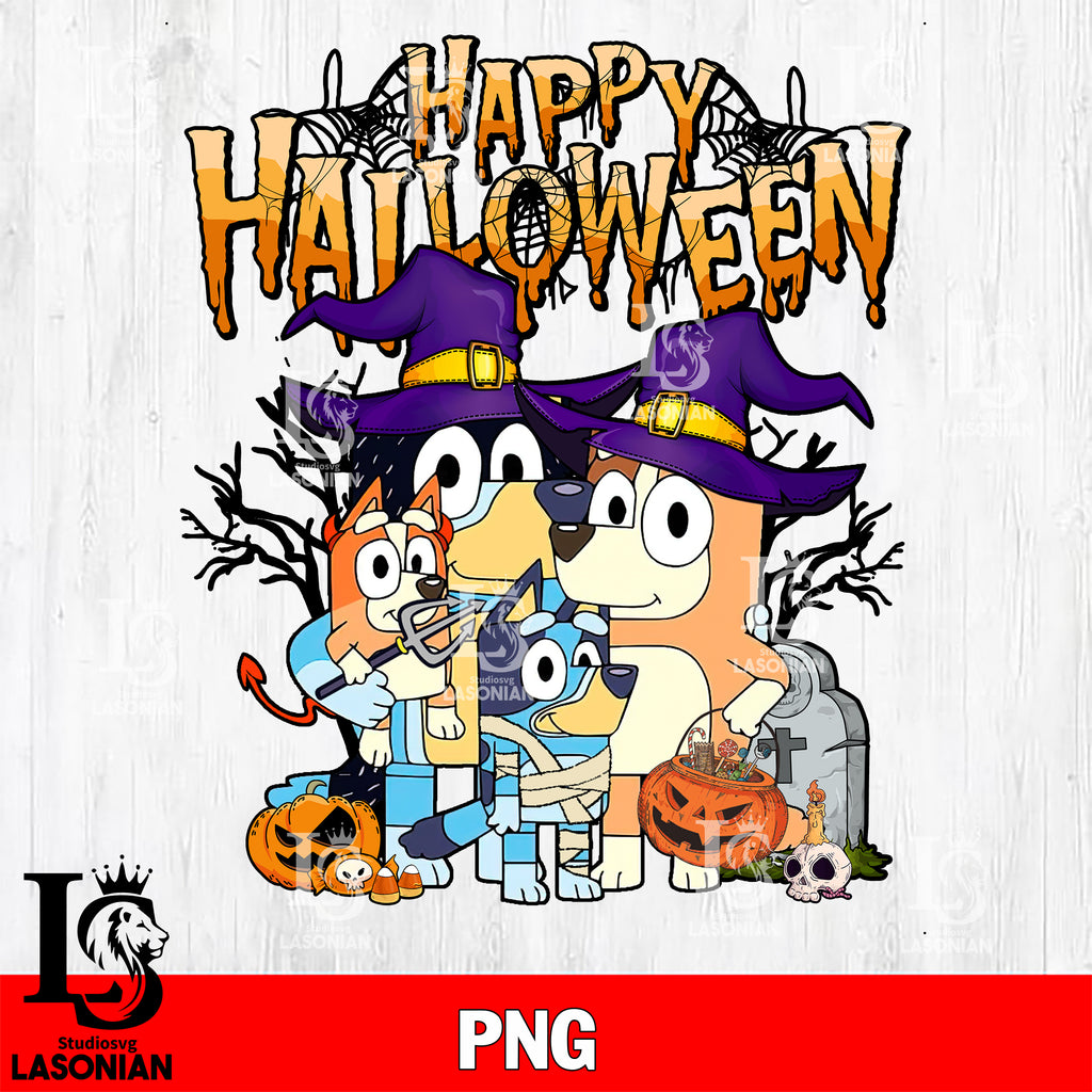 Bluey Halloween Family , Bluey halloween png file, Digital Download ...