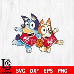 BLUEY ATLANTA HAWKS svg eps dxf png file, Digital Download, Instant Download