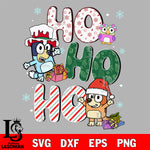 Bluey Hohoho Christmas svg, Bluey Christmas svg dxf eps png file , Digital Download , Instant Download