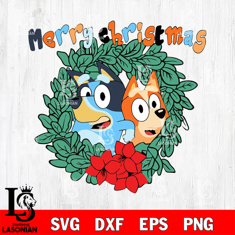 Bluey christmas svg dxf eps png file , Digital Download , Instant Download