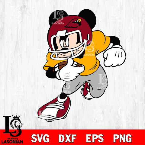 Disney Mickey Mouse Arizona Cardinals svg dxf eps png, Digital Download , Instant Download