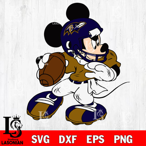 Disney Mickey Mouse Baltimore Ravens svg dxf eps png, Digital Download , Instant Download