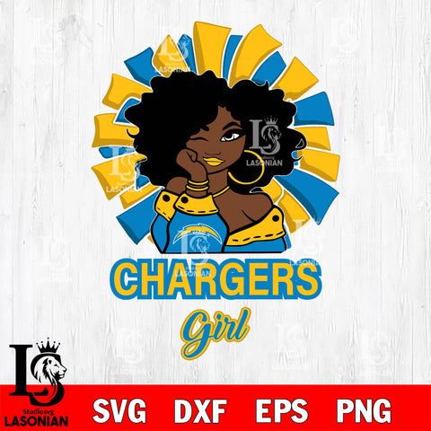 Los Angeles Chargers girls svg eps dxf png file, digital download , Instant Download