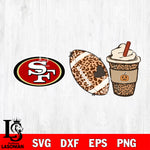 Fall Season Leopard San Francisco 49ers svg, NFL svg eps dxf png file, Digital Download , Instant Download