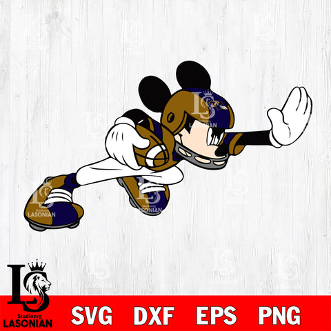 Disney Mickey Mouse Baltimore Ravens SVG , NFL svg,eps,dxf,png file, digital download