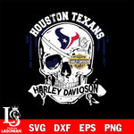 Skull Houston Texans Harley davidson svg eps dxf png file, digital download , Instant Download