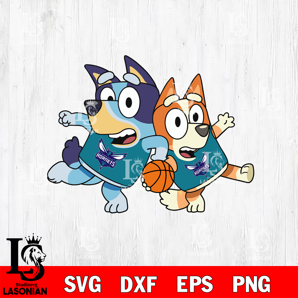 BLUEY CHARLOTTE HORNETS svg eps dxf png file, Digital Download, Instan ...