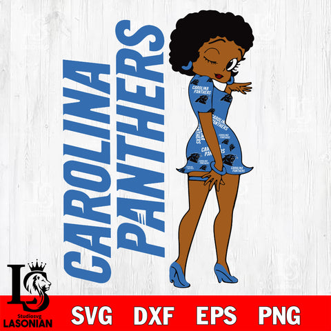 Carolina Panthers FASHION GIRL svg,eps,dxf,png file, Digital Download , Instant Download