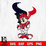 Disney Mickey Mouse Houston Texans SVG , NFL svg,eps,dxf,png file, digital download