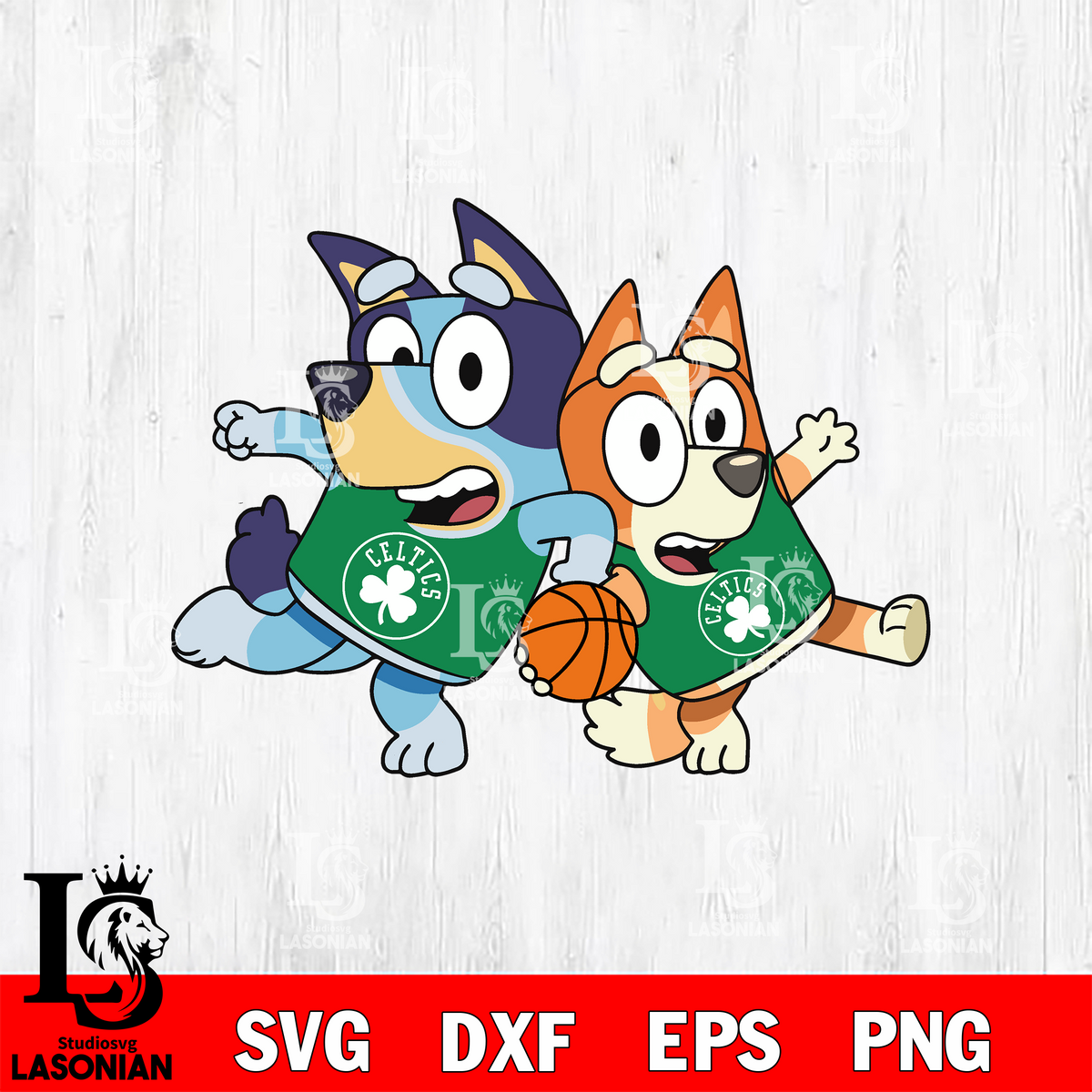 BLUEY BOSTON CELTICS svg eps dxf png file, Digital Download, Instant D ...