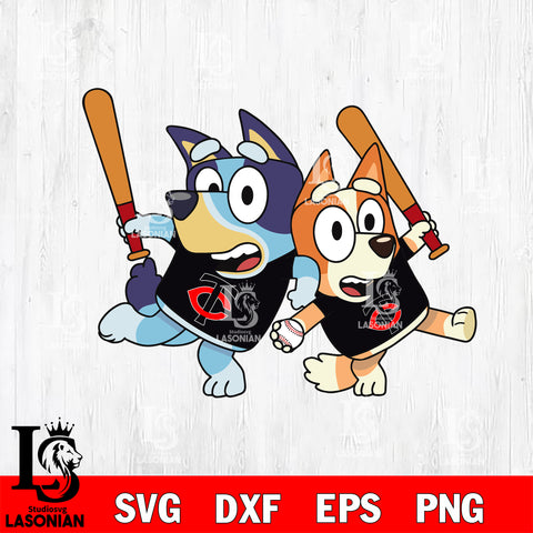 BLUEY MINNESOTA TWINS svg eps dxf png file, Digital Download, Instant Download