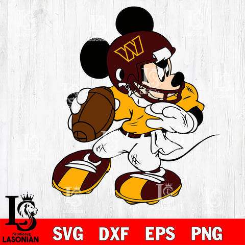 Disney Mickey Mouse Washington Commanders svg dxf eps png, Digital Download , Instant Download