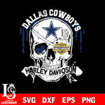 Skull Dallas Cowboys Harley davidson svg eps dxf png file, digital download , Instant Download