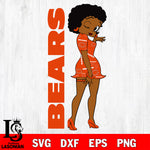 Chicago Bears FASHION GIRL svg,eps,dxf,png file, Digital Download , Instant Download