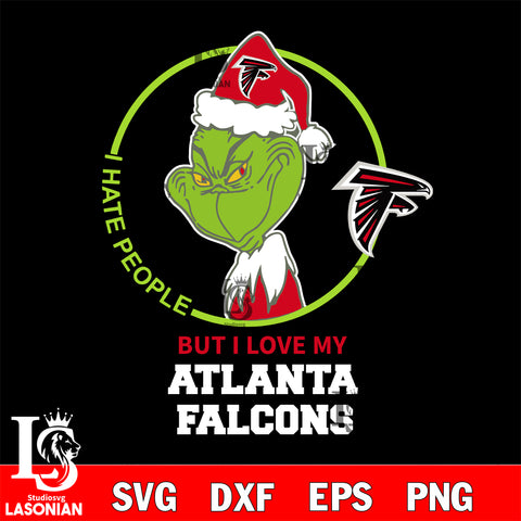 I hate people but i love my Atlanta Falcons svg, NFL svg eps dxf png file, Digital Download , Instant Download