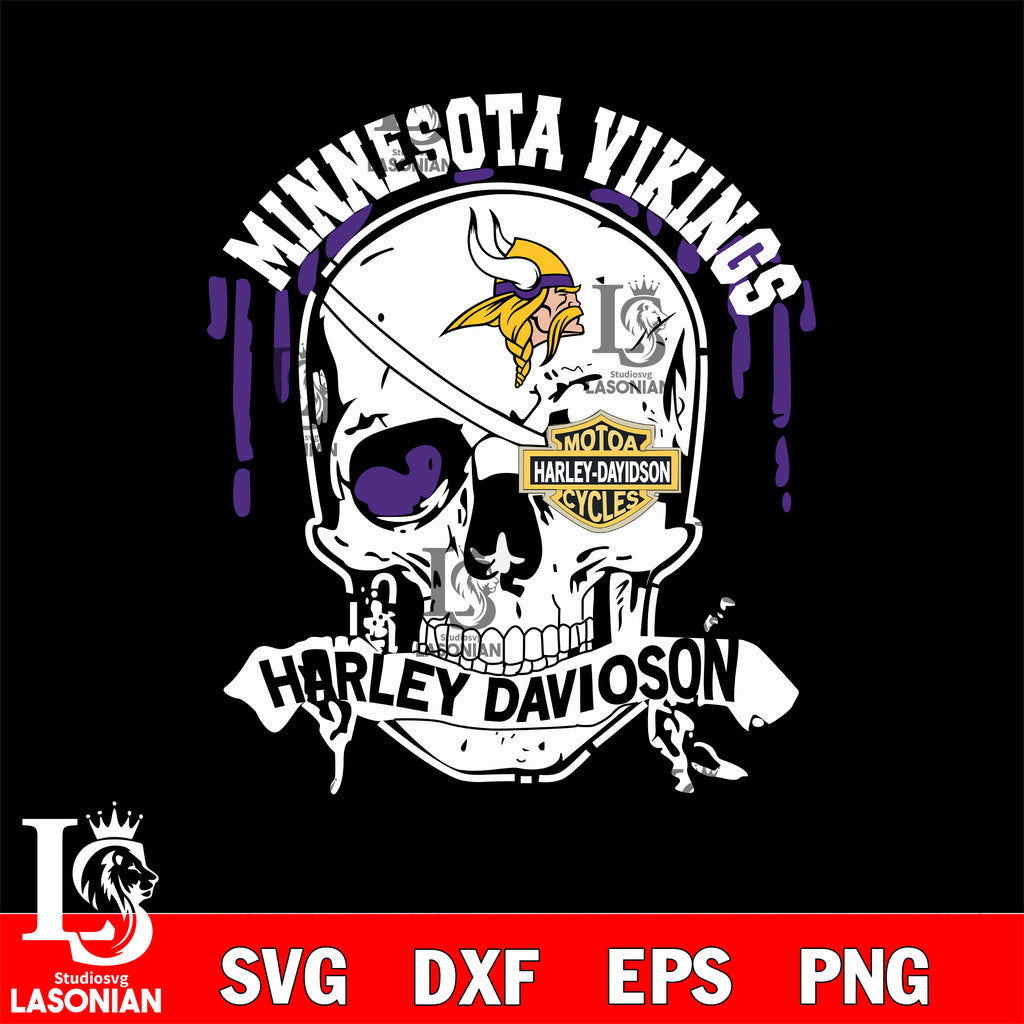 Skull Minnesota Vikings svg, digital download - Inspire Uplift