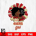 San Francisco 49ers girls svg eps dxf png file, digital download , Instant Download