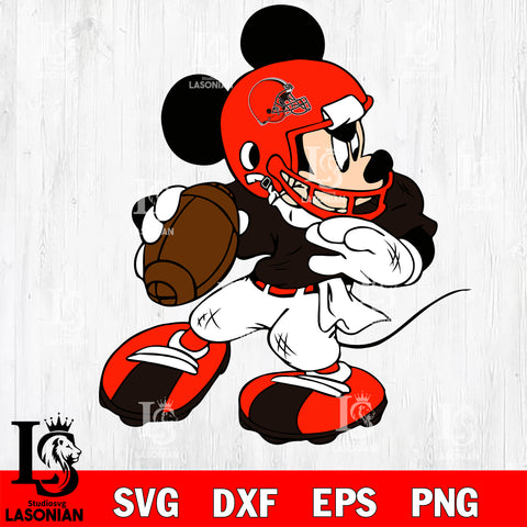 Disney Mickey Mouse Cleveland Browns svg dxf eps png, Digital Download , Instant Download