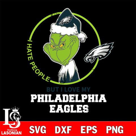 I hate people but i love my Philadelphia Eagles svg, NFL svg eps dxf png file, Digital Download , Instant Download