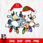 Bluey christmas svg dxf eps png file , Digital Download , Instant Download