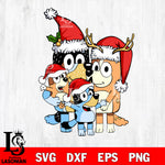 Bluey christmas svg dxf eps png file , Digital Download , Instant Download