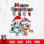 Merry christmas Bluey christmas svg dxf eps png file , Digital Download , Instant Download