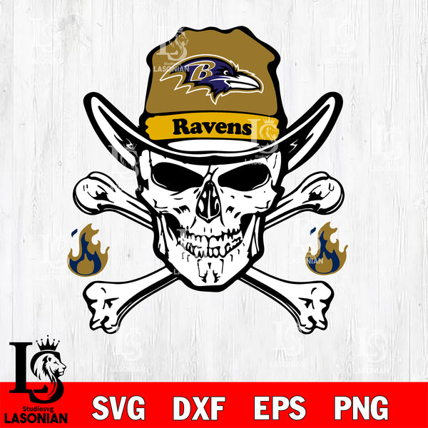 Baltimore Ravens Skull svg,eps,dxf,png file , digital download – lasoniansvg