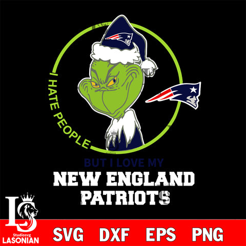 I hate people but i love my New England Patriots svg, NFL svg eps dxf png file, Digital Download , Instant Download