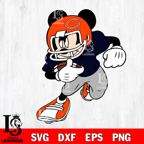 Disney Mickey Mouse Chicago Bears svg dxf eps png, Digital Download , Instant Download