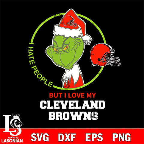 I hate people but i love my Cleveland Browns svg, NFL svg eps dxf png file, Digital Download , Instant Download