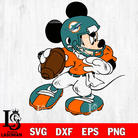 Disney Mickey Mouse Miami Dolphins svg dxf eps png, Digital Download , Instant Download