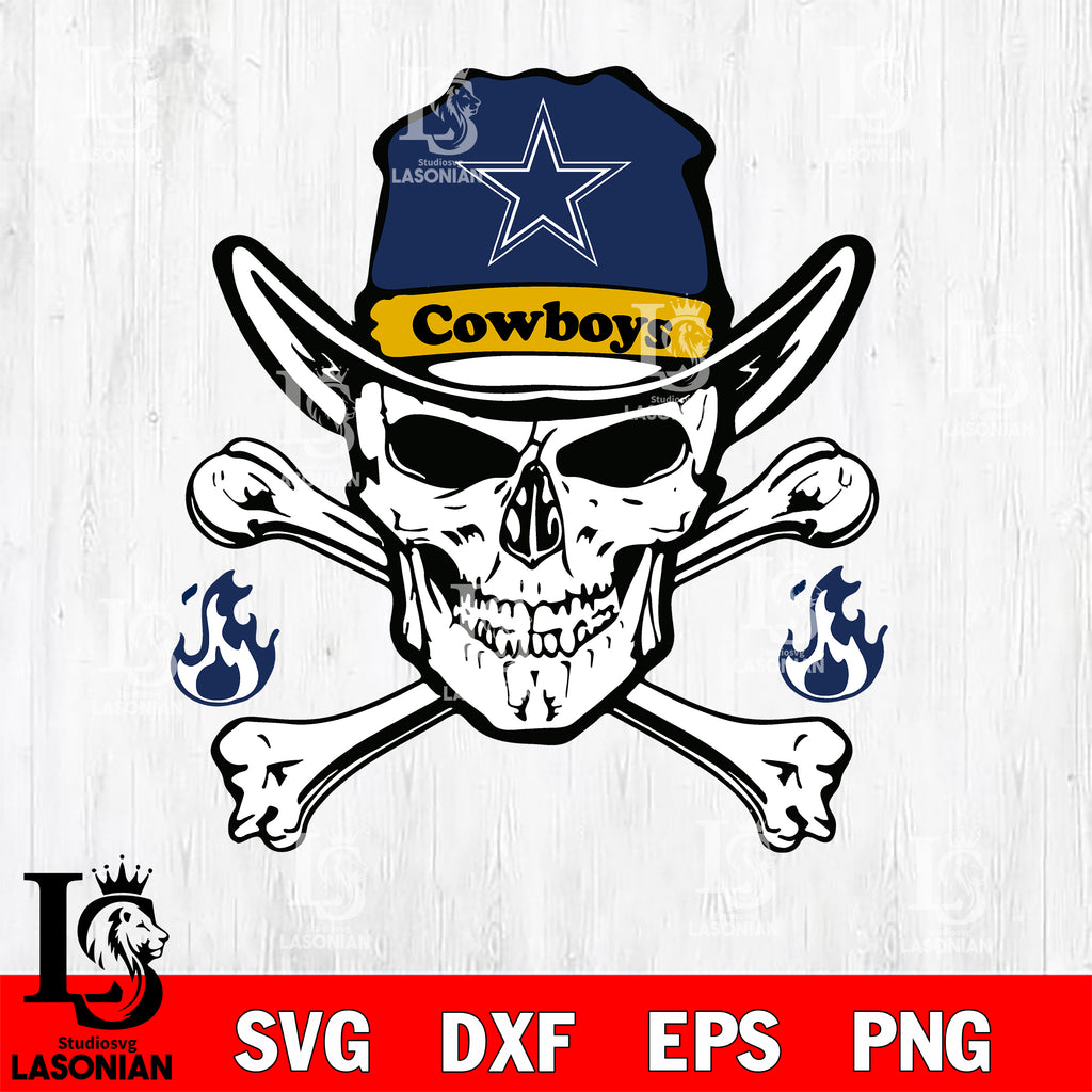 Dallas Cowboys Skull svg , eps , dxf , png file , digital download –  lasoniansvg