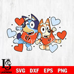 bluey Cincinnati Bengals svg eps dxf png file, digital download , Instant Download